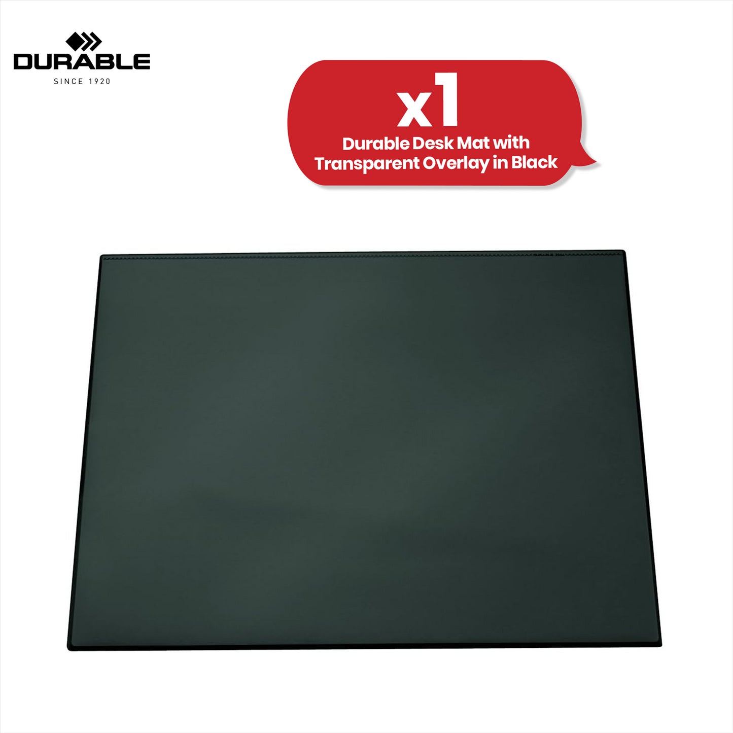 Durable Black Desk Mat - PVC Non Slip Desk Cover, Transparent Overlay Laptop Mat for Office & School