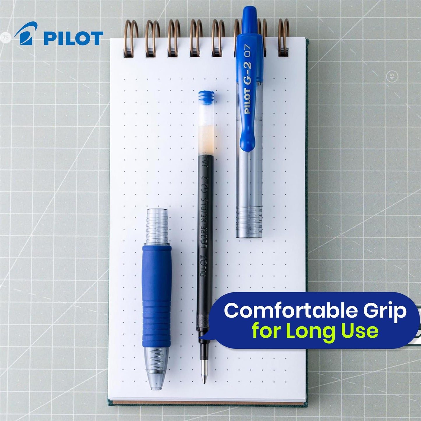 Pilot G-207 Retractable Gel Rollerball Medium Value Pack Blue (Pack of 6)