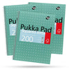 3x Pukka Pad A4 Metallic Squared & Lined Notebooks 200 Pages 80GSM Wirebound