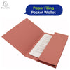 Exacompta Guildhall Full Flap Pocket Wallet – Foolscap Paper Organiser, 315gsm Document Folder(Pink)