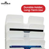 Durable A4 Leaflet Holder White Polystyrene Brochure Holder, 6 Slots Document Holders for Office