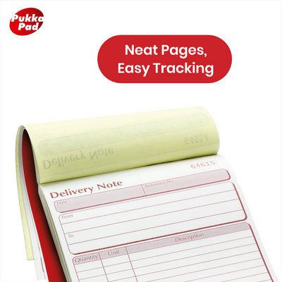Pukka Pad Duplicate Invoice Book - 5 Pcs Carbonless Tear-Off Receipt Note Pad for Order Tracking
