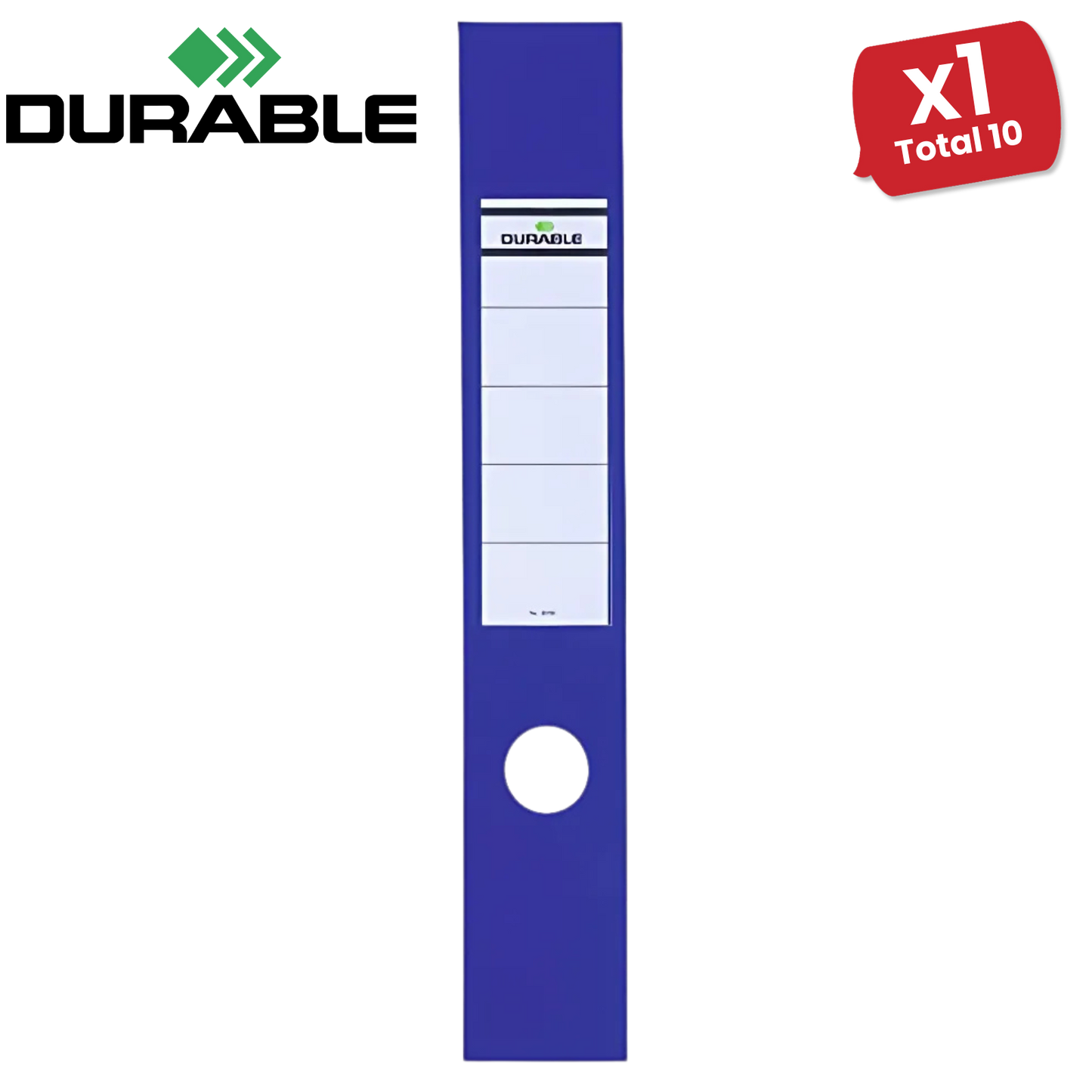 Durable Ordofix Self-Adhesive Spine Labels - Blue - Pack of 10 - 60 mm - 1 to 5