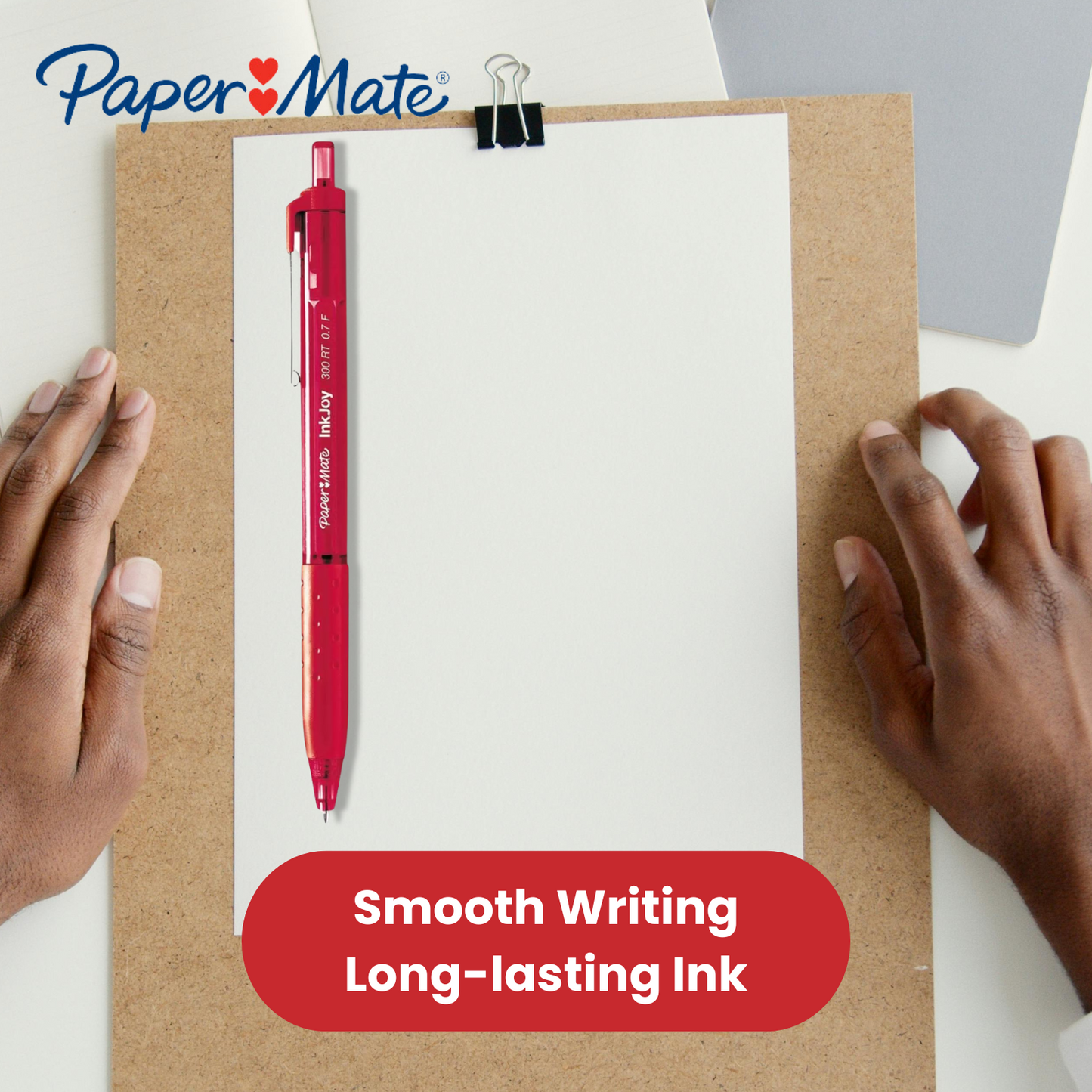 Paper Mate InkJoy 300 RT Pen Red Ink 0.7mm Fine Tip Retractable Smooth Writing