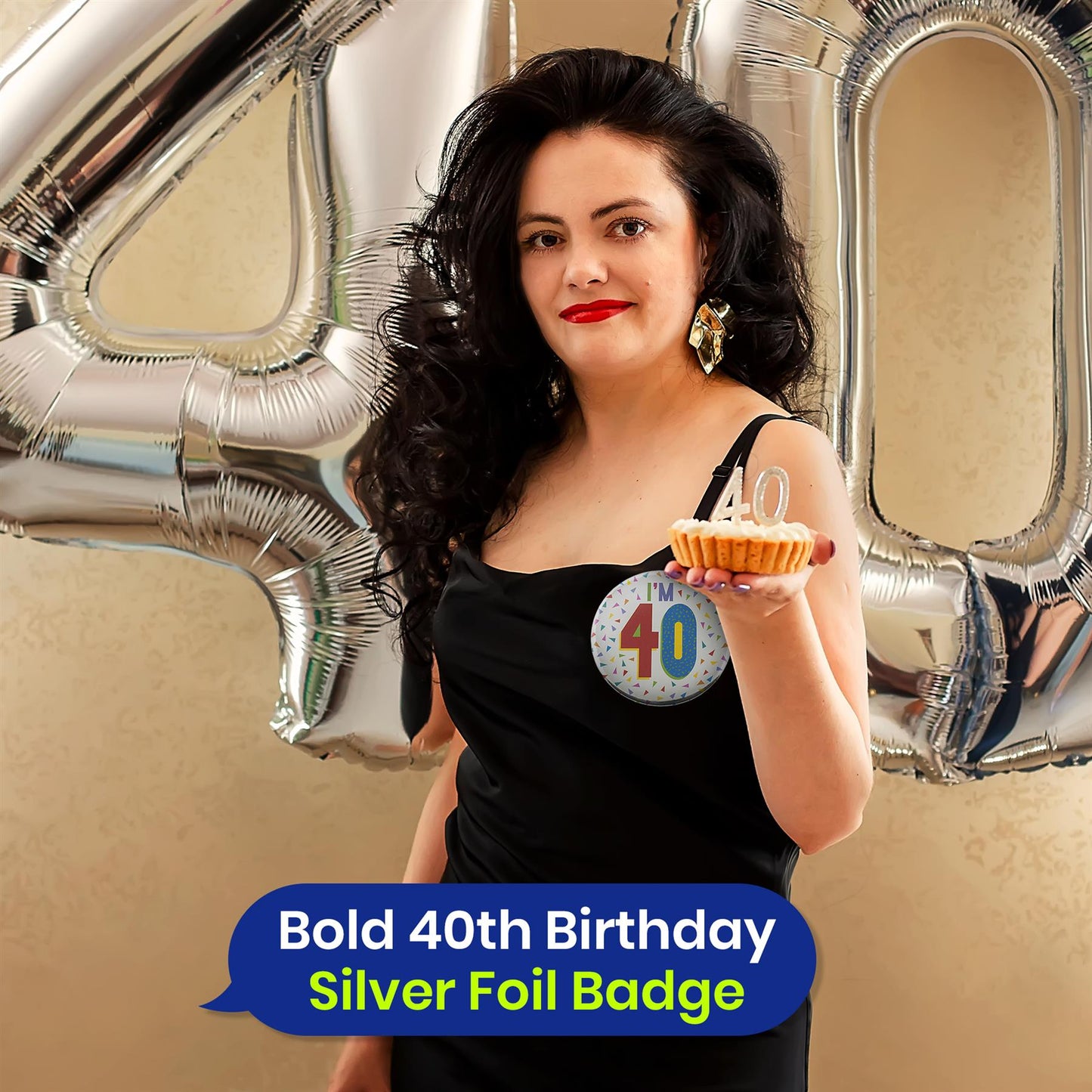 Balloon Garland Kit with Foil 40 Birthday Badge for Celebration Display Decor