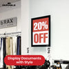 Durable Magnetic Frame - Glass Display Holders, Black A5 Wall Mount Holders for Posters