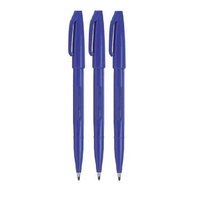 Pentel Sign pen Fibretip Blue Pack of 3