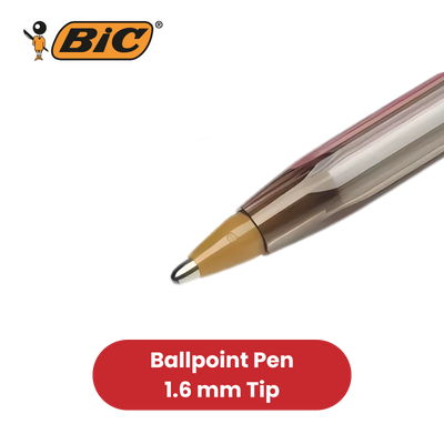 BIC Cristal Ballpoint 1.6mm Medium Point Pen Smooth Writing & Stylish Pen - Pink