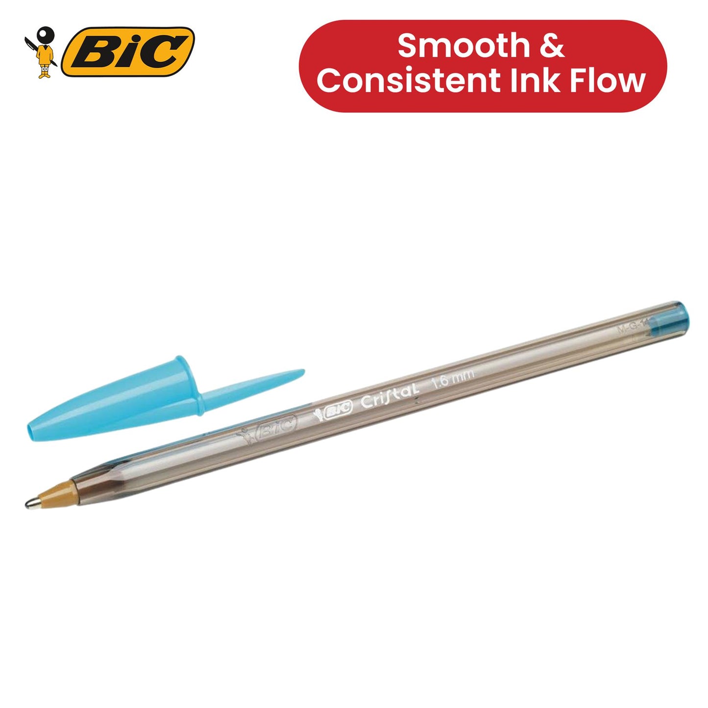 BIC Cristal Fun Ballpoint Pens Assorted Colours 1.6mm 4 Pack