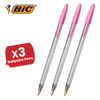 BIC Cristal Ballpoint 1.6mm Medium Point Pen Smooth Writing & Stylish Pen - Pink