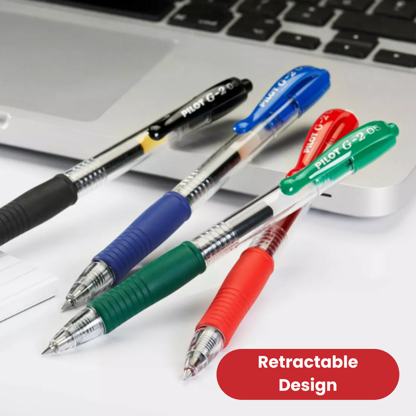 Pilot G2 05 Fine Point Red Gel Refillable, Long-Lasting Ink for Office & School