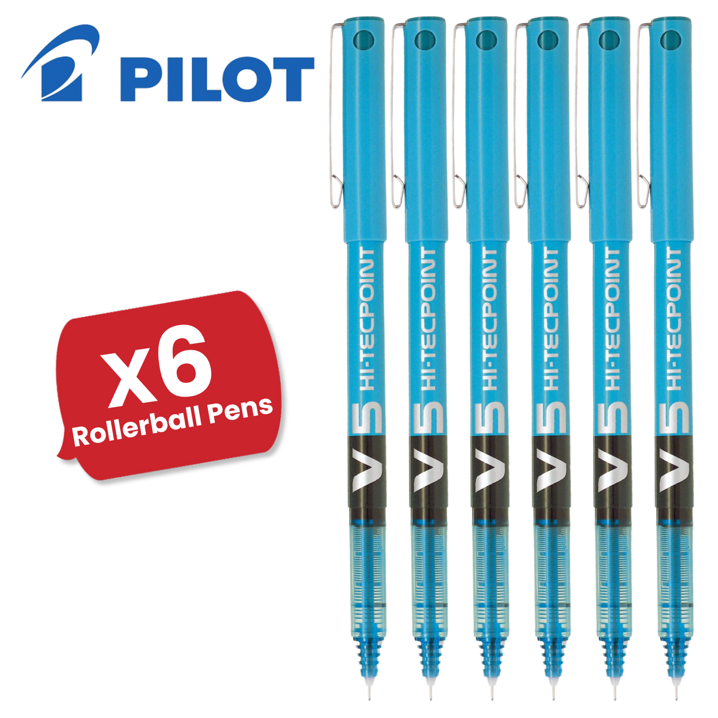 Pilot Hi-Tecpoint V5 Liquid Ink Rollerball Fine Tip 0.5mm Multi Pen - Light Blue