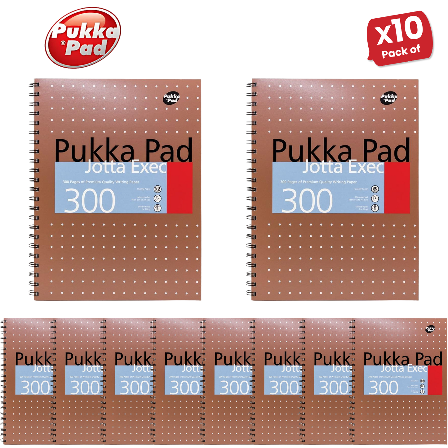 Pukka A4 300 page Metallic jotta - Lined Pack of 1