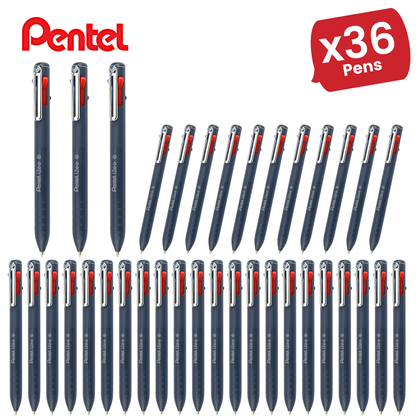 Pentel iZee 4 Colours Retractable Ballpoint Pens, Standard - Single Pen