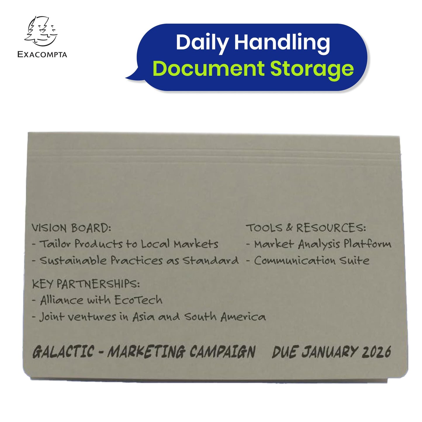 Exacompta Guildhall Full Flap Pocket Wallet, Durable 315gsm Manilla Folder Foolscap, 50 Pack (Grey)