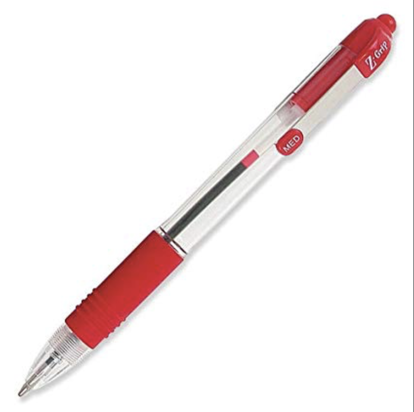 Zebra Grip Red 1.0mm - Single Pen