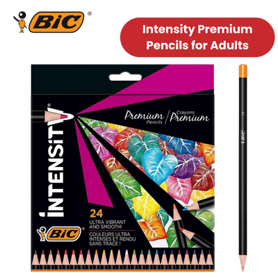 BIC Intensity Colouring Pencils In Premium Cardboard Case Suitable for Adults 24