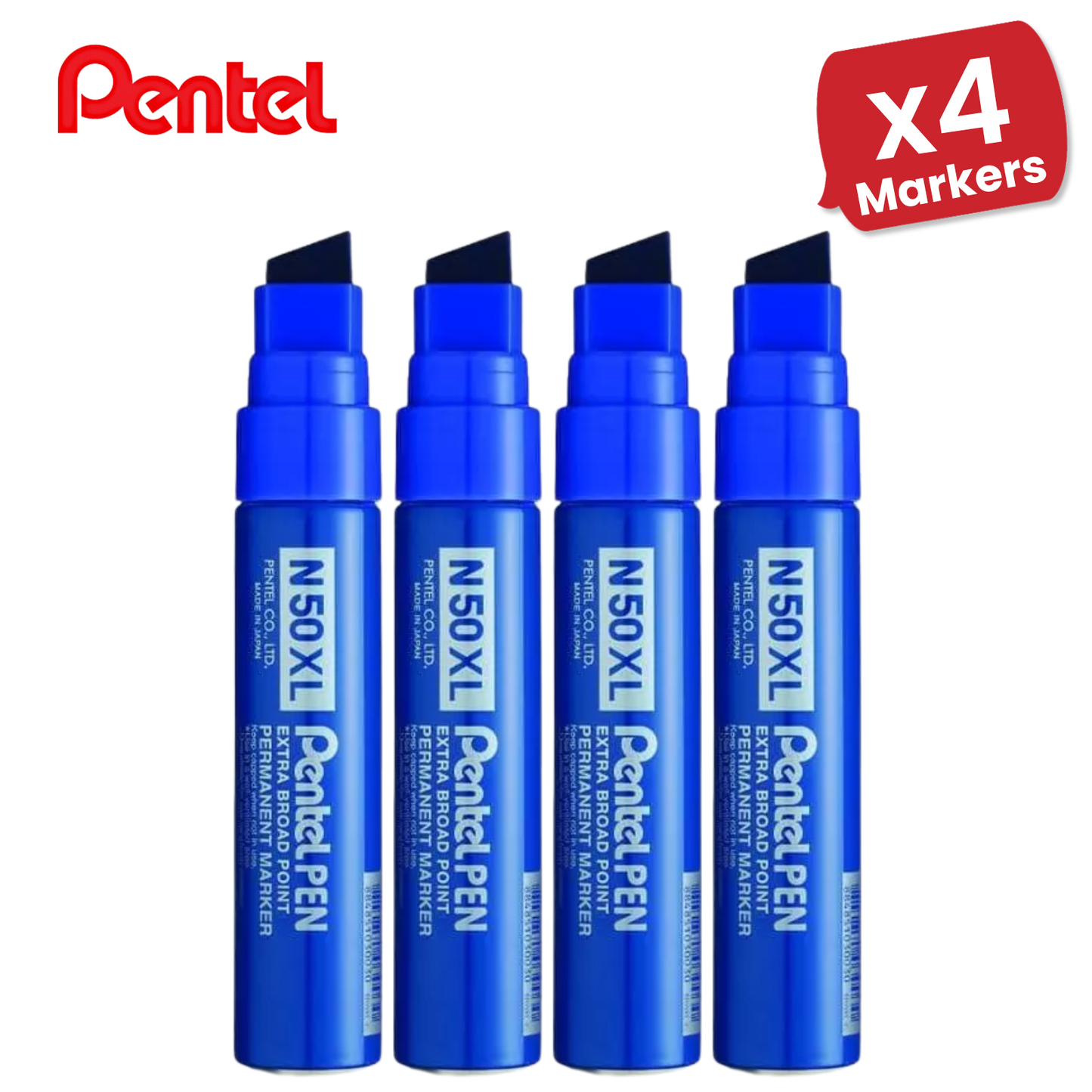 Pentel N50XL Permanent Marker Blue for Bold, Smudge-Proof Writing – Single Pen
