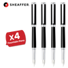 Sheaffer Black Intensity Onyx Fountain Pens Chrome Trim & Medium Nib - 1-5 Packs