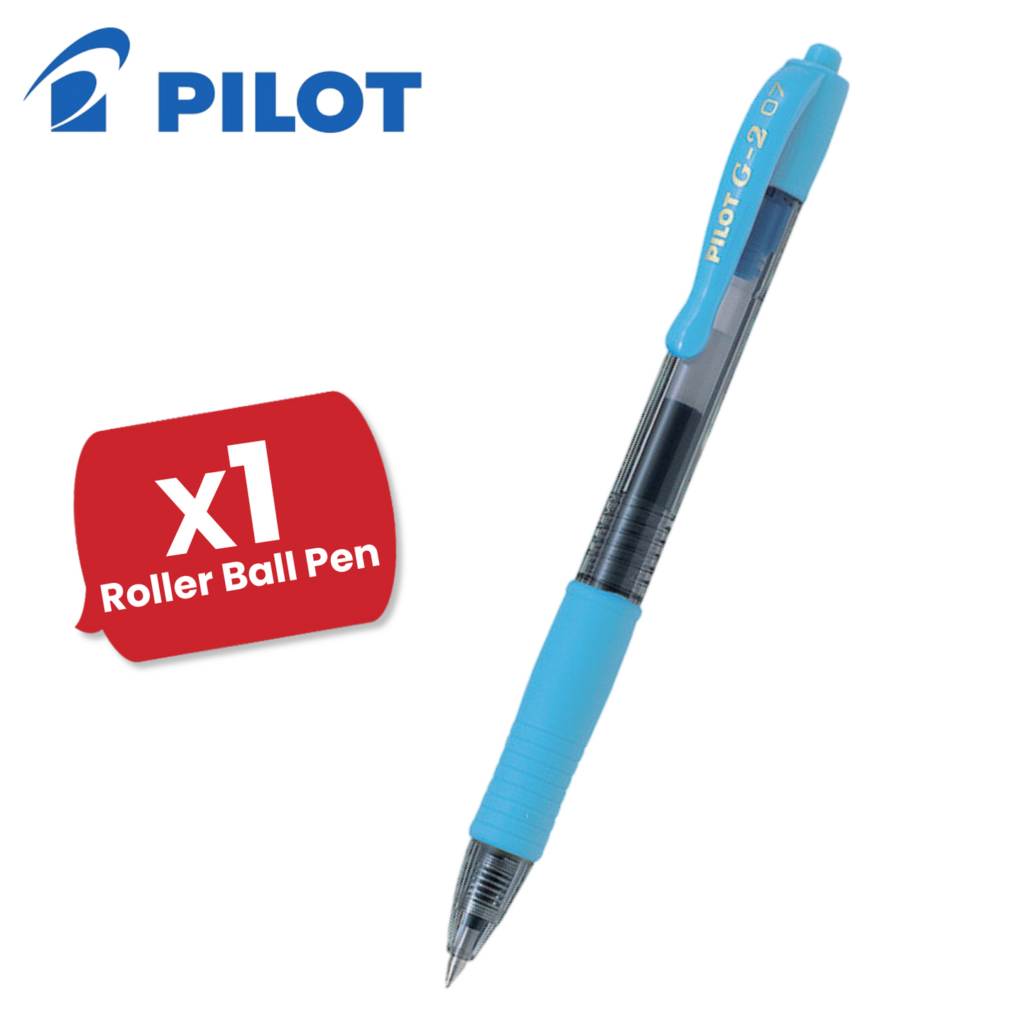 Pilot G-207 Retractable Gel Rollerball Medium Light Blue - Pack of 1 - 1 to 36 Packs