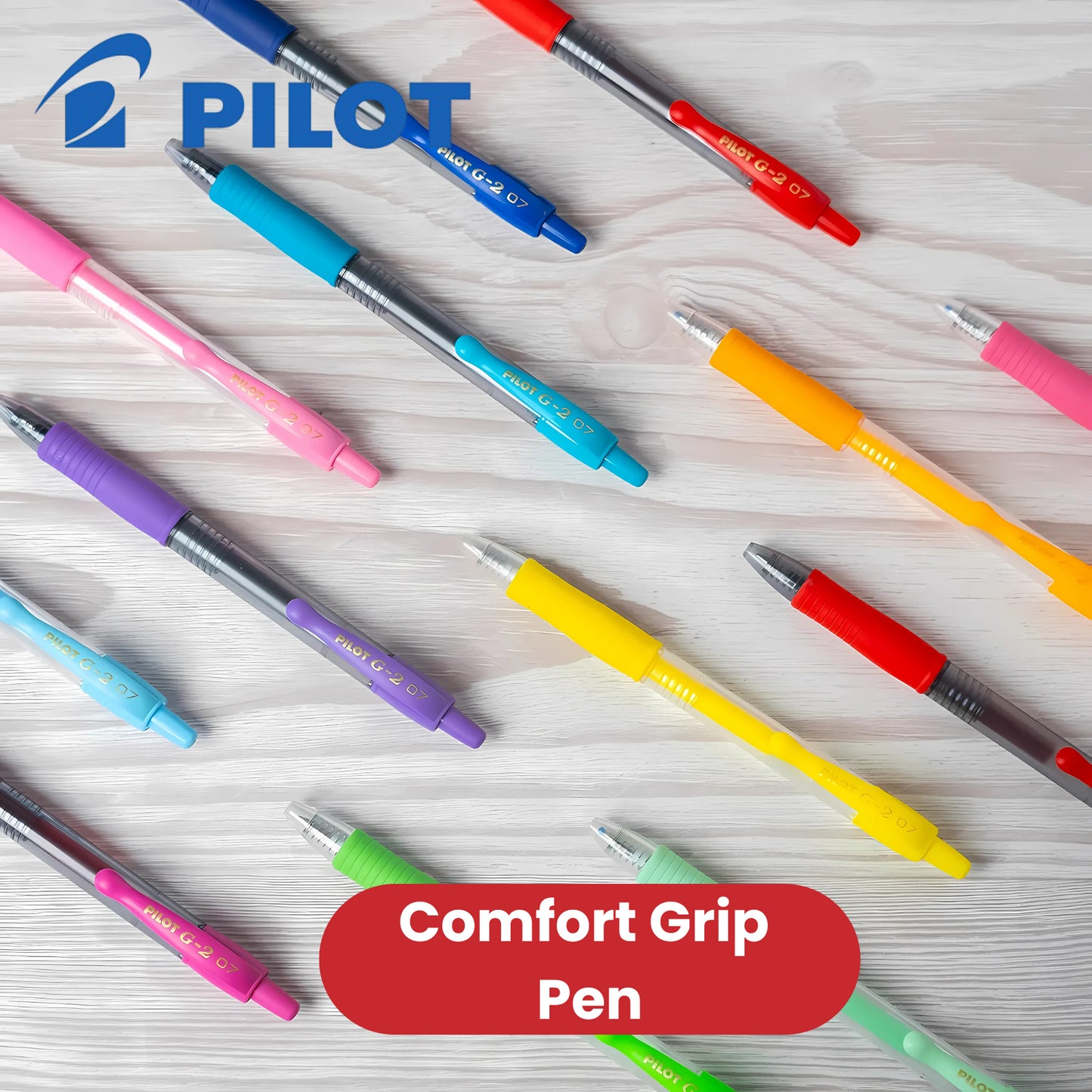 Pilot G207 Retractable Gel Rollerball 0.7mm Tip Smooth Single - Multi Pens Red