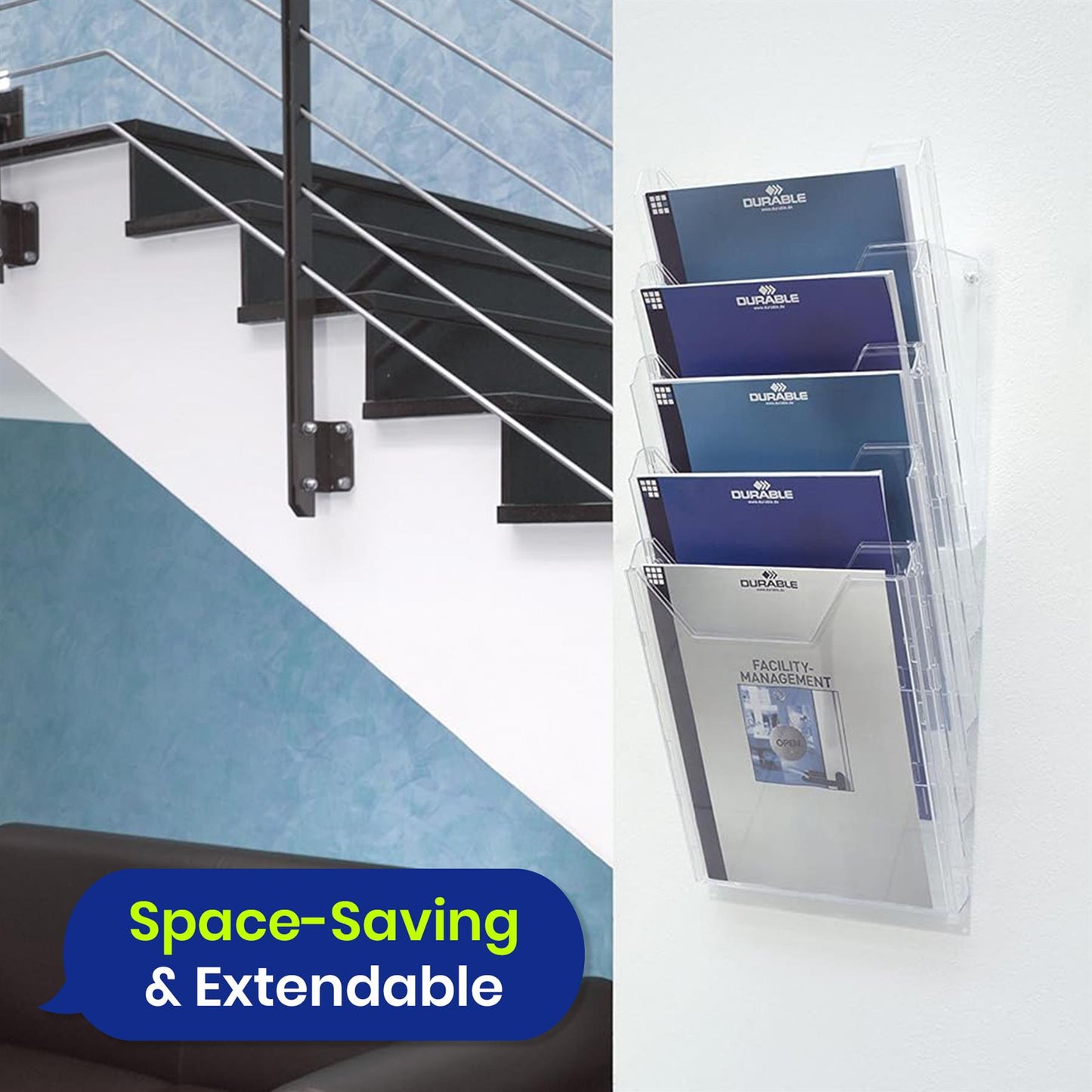 Large COMBIBOXX A4 Literature Holder Wall-Mounted or Tabletop Durable