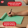 Pukka Pad Irlen A4 NotePad - 80gsm 100 Pages Green Paper Notebook, Lined Refill Notepads for Kids