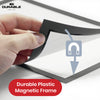 Durable Magnetic Frame - Glass Display Holders, Black A5 Wall Mount Holders for Posters