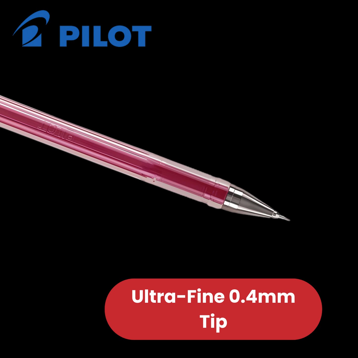 Pilot G Tec C4 Gel Rollerball Pens Microtip Extra Fine 0.4mm Gel Ink - Pink