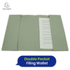 Guildhall Double Pocket Legal Wallet – 315gsm manilla Folder Office Documents, Pack of 25 (Green)