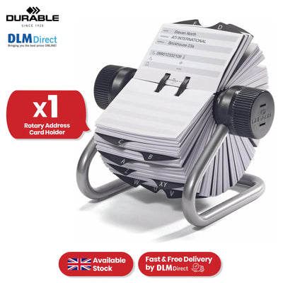 Durable Address Cards Holder 500 Pockets Card Holder 25 Silver A-Z Tab Index Card Dividers for Desk
