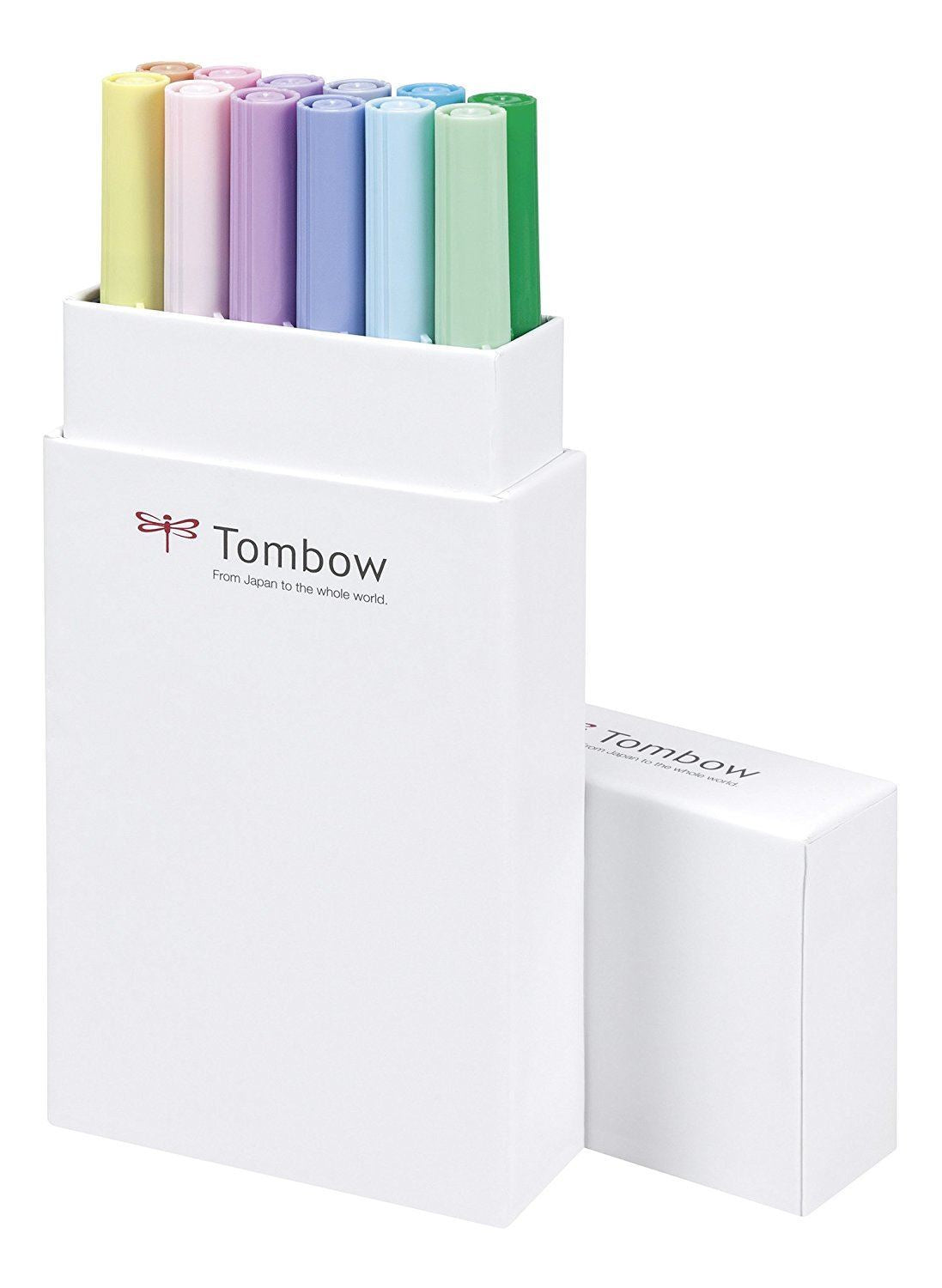Tombow ABT Dual Brush Pen 2 tips Pastel Colours Pack of 12