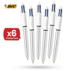 Bic 4 Colour Shine Silver - Pack of 6