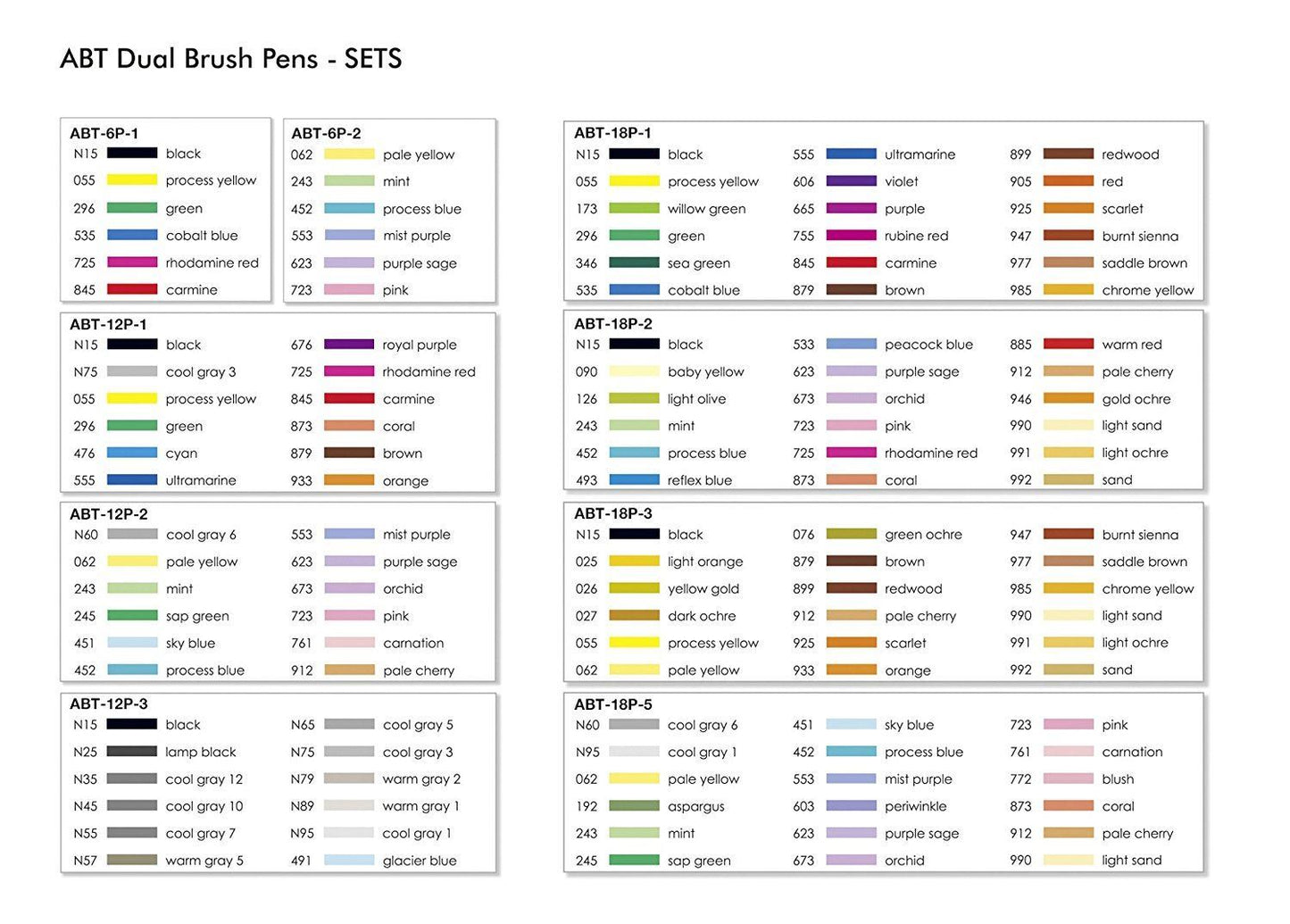 Tombow ABT Dual Brush Pen 2 tips Pastel Colours Pack of 12