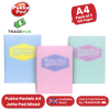 Pukka Pad Pastel Jotta Pad A4, Lined Notebook for School, Work & Notes Pack of 3