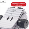 Durable Address Cards Holder 500 Pockets Card Holder 25 Silver A-Z Tab Index Card Dividers for Desk