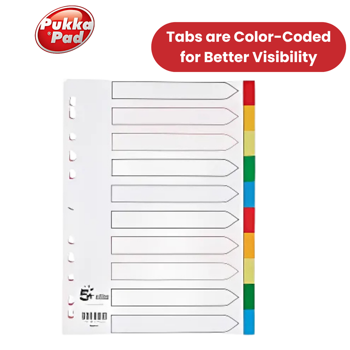 Pukka Concord Recycled Index A4 White 1-20 - 1 to 5 Packs