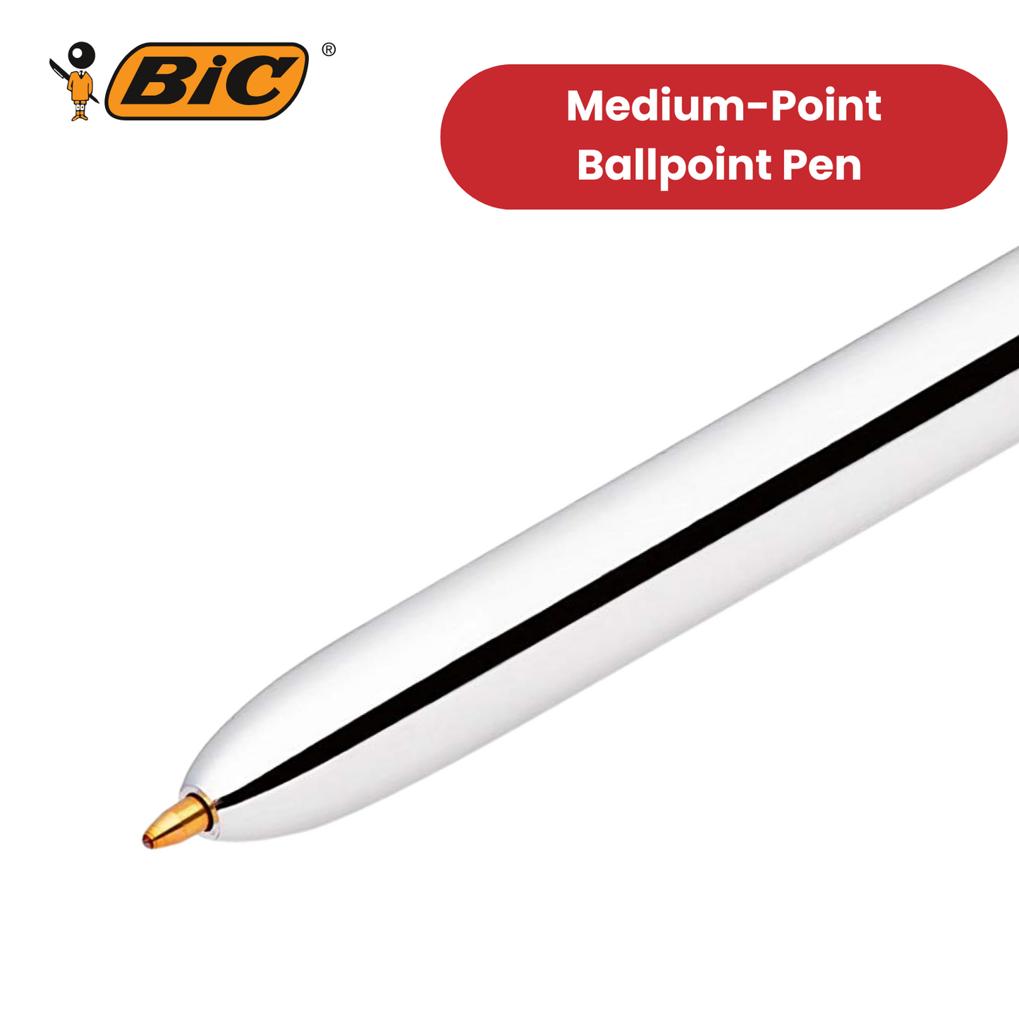 BIC 4 Colour Shine - Pack of 3