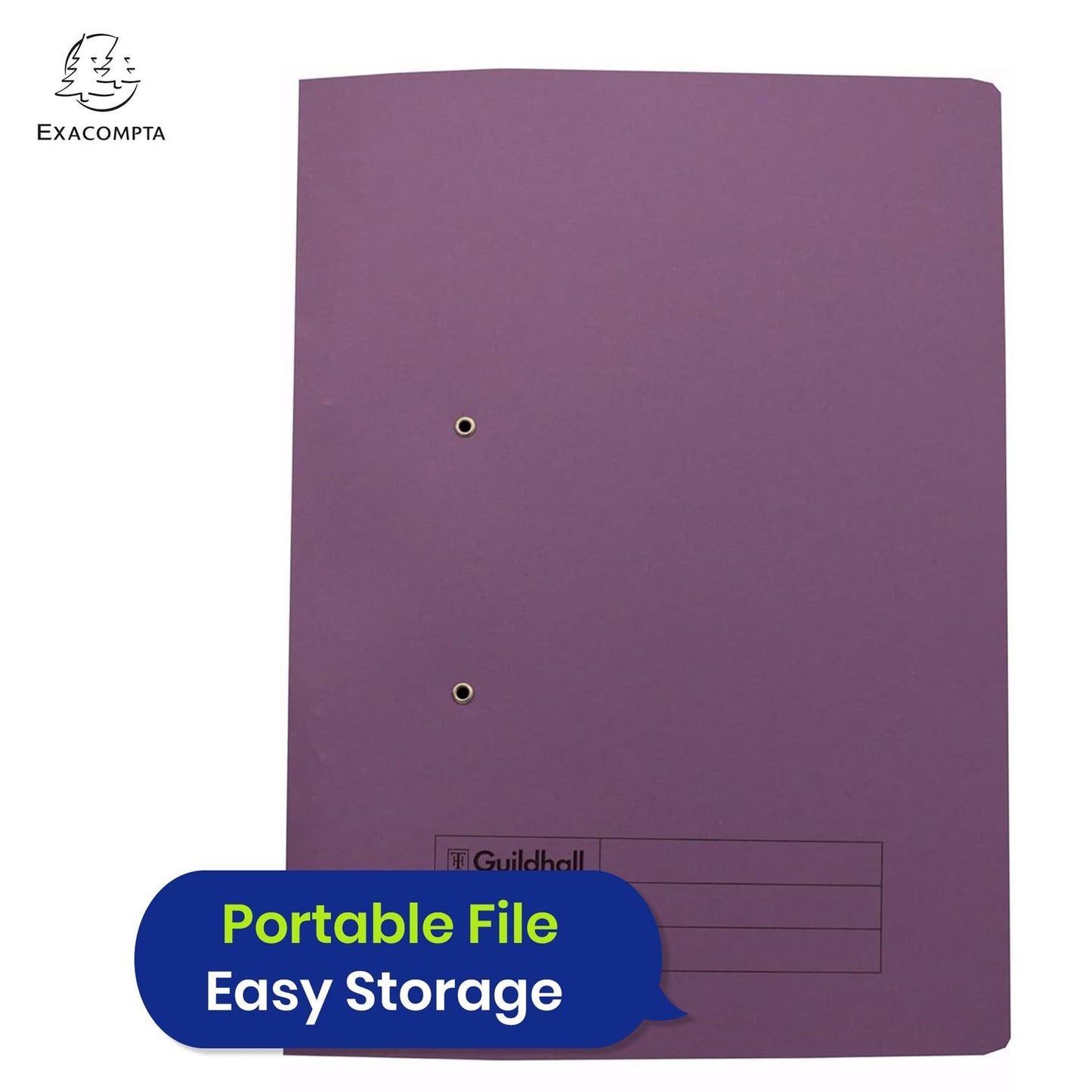 Exacompta Guildhall Spring Manilla Transfer File, 285gsm Blue Angel Certified Folder, Pack of 25