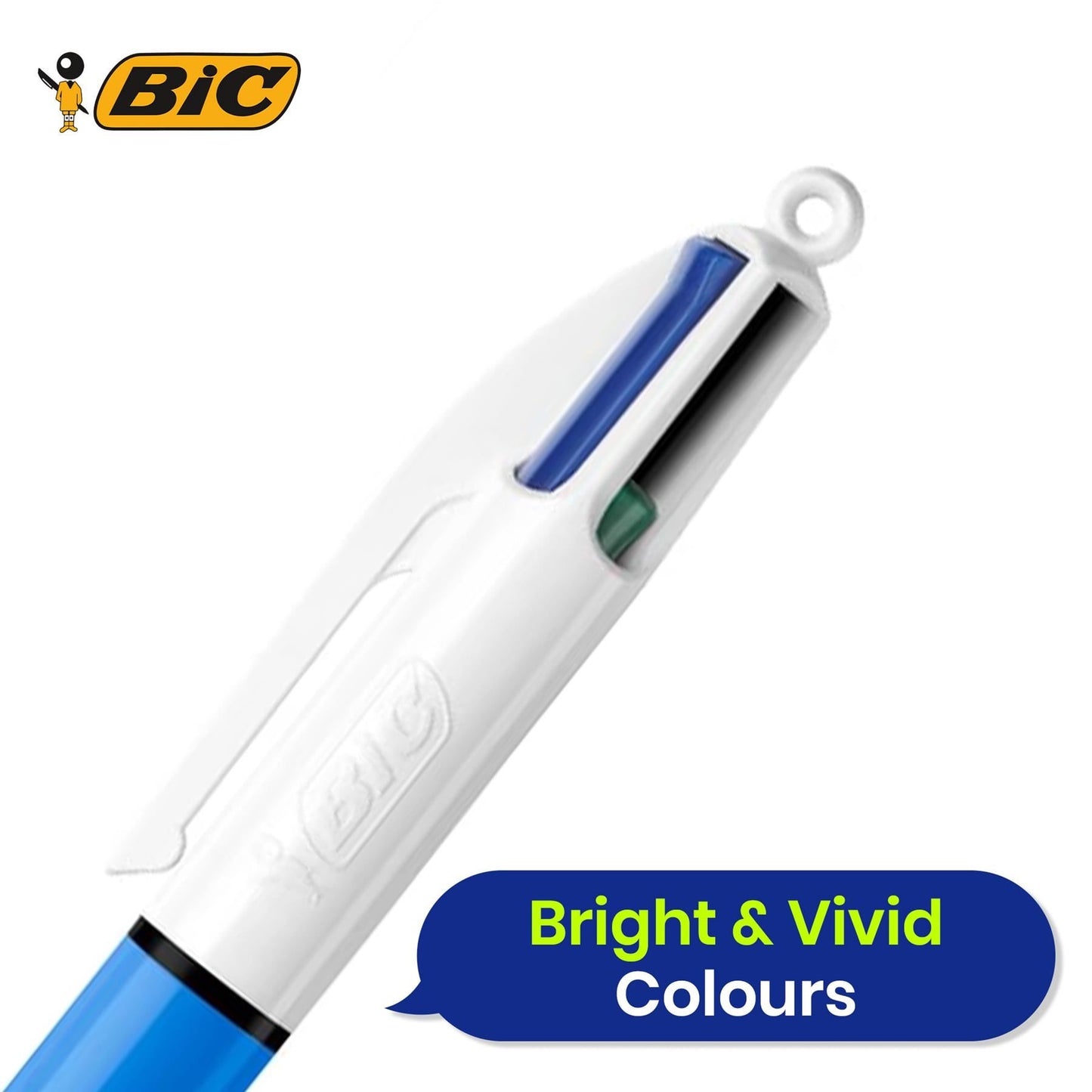 Bic 4-Colours Original Medium Ballpoint Pen 1.0mm Tip - Pack of 2