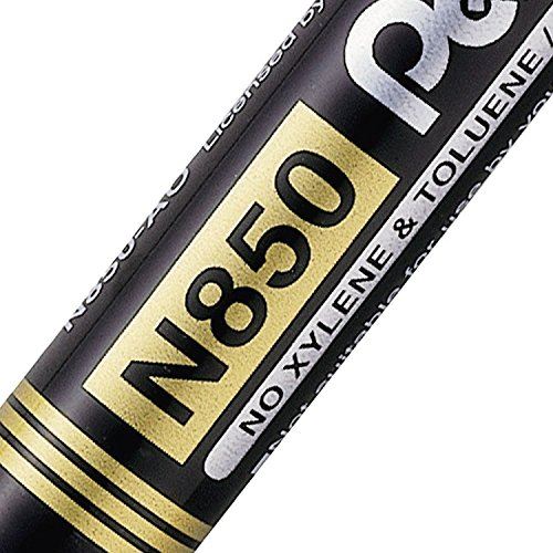 Pentel N850 Permanent Bullet Tip Black Marker Pack of 12