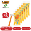 Bic 1  Single Blade Sensitive Razors 5's - Pack of 6