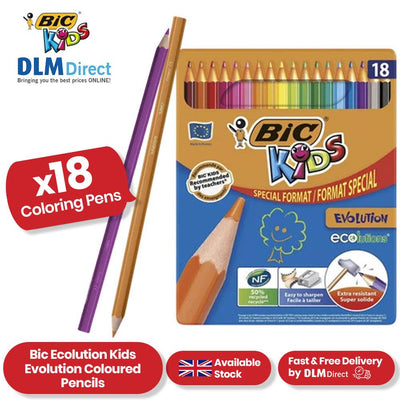 BIC Kids ECOlutions Pencils  Assorted Colours - Wallet of 18