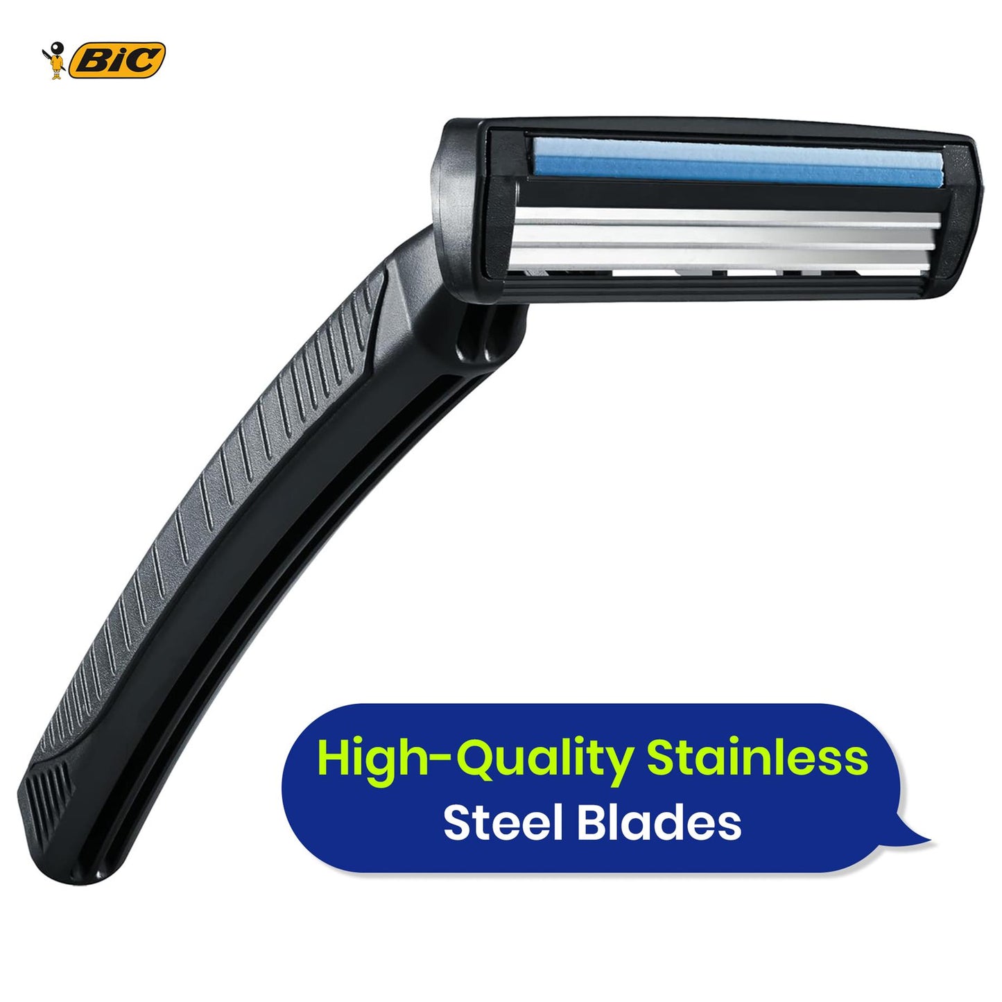 BIC 3 Action Mens Razor 16 Pack for Home or Travel Use