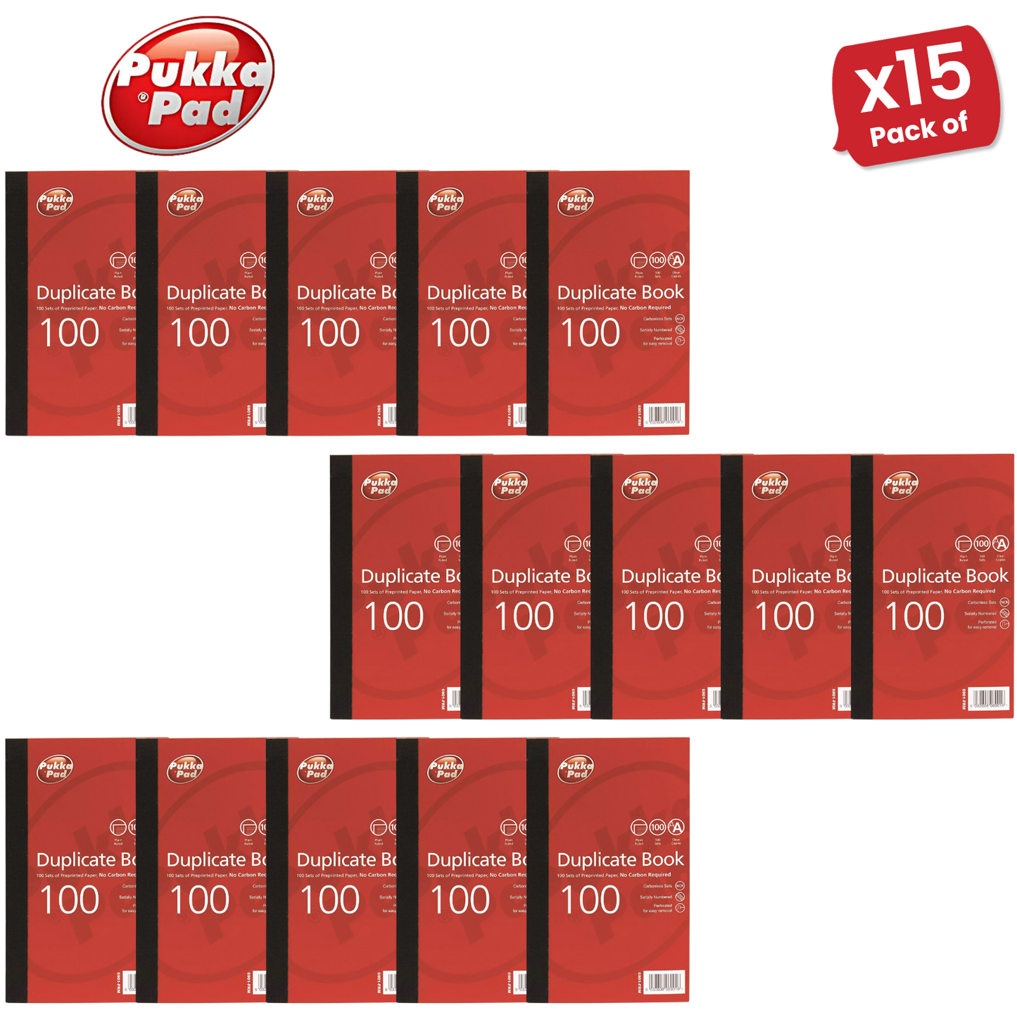 Pukka Pad Duplicate Ruled Book With Carbon 216mm x 130mm - Single