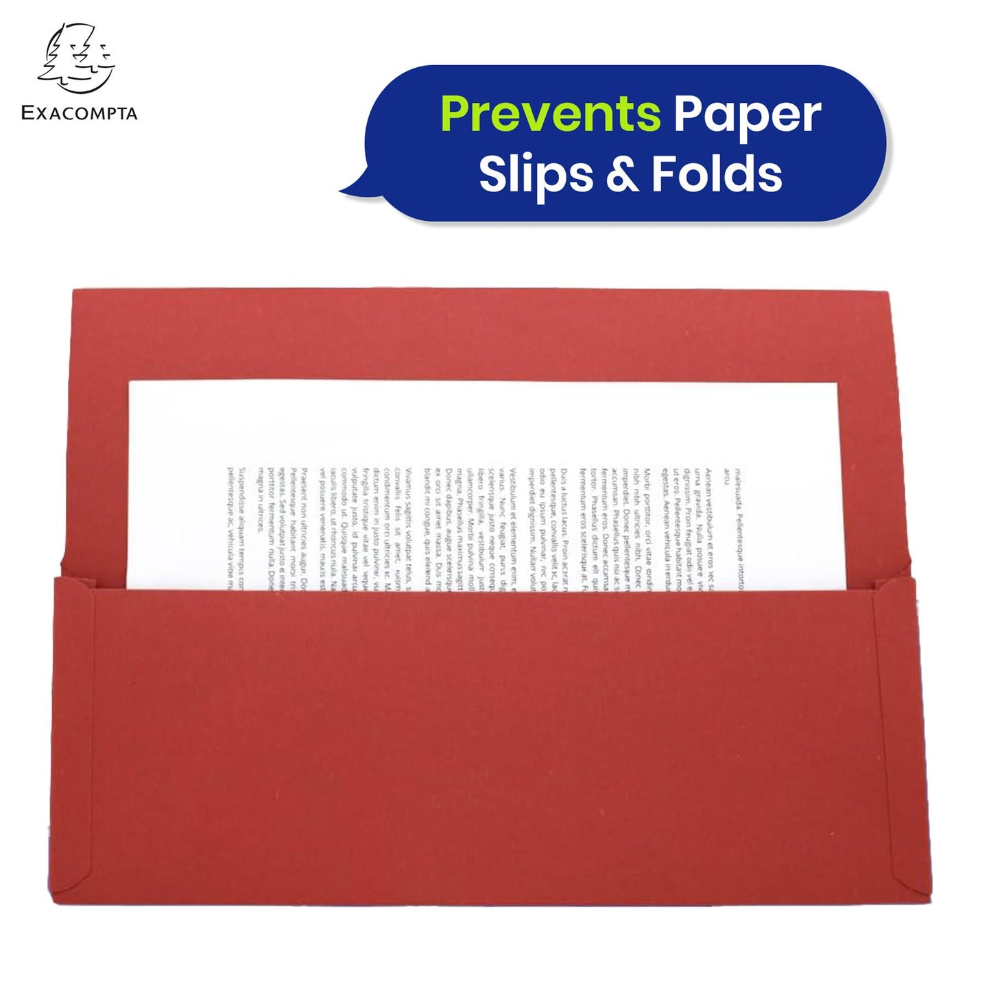 Exacompta Guildhall Full Flap Pocket Wallet, Durable 315gsm Manilla Folder Foolscap, 50 Pack (Red)