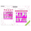 Happy Birthday Pink Bunting and Banner Set Ready to Hang Paper Party Decor