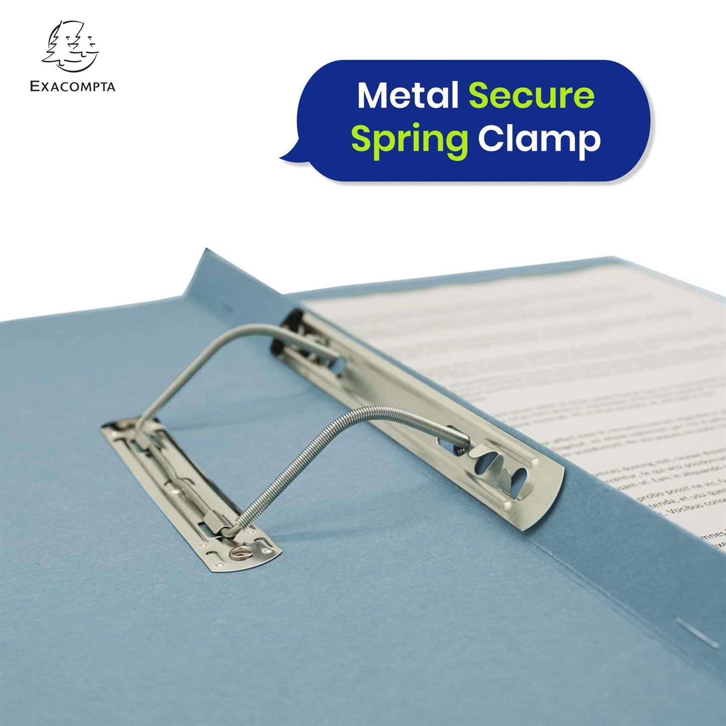 Exacompta Guildhall Spring Manilla Transfer File, 285gsm Blue Angel Certified Folder, Pack of 25