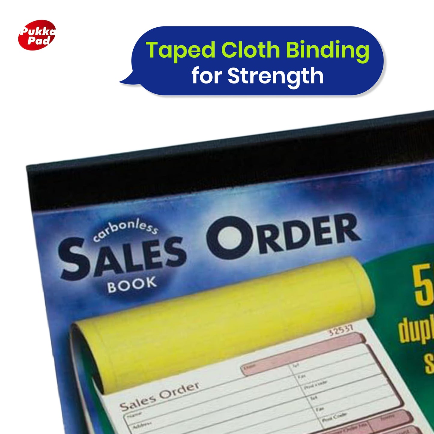 Order Book Paper Duplicate NCR Receipt Carbonless Pad for Business (Pack of 5)