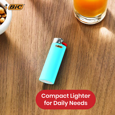 BIC J26 Maxi Lighter - Assorted Colour Up to 3000 Lights Long-Lasting Lighters for Smoking